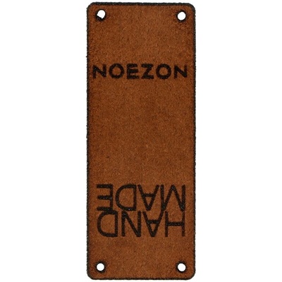Kožený štítok NOEZON hnedý