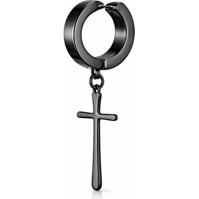 Solla Silent Faith unisex náušnica z chirurgickej ocele 316L CH-UNI-NA3/STR Čierna
