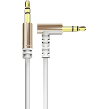 Dudao ъглов кабел AUX мини жак 3, 5 мм кабел - 1 м - Бяла KP26482 (26482)
