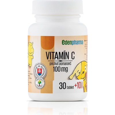 EdenPharma Vitamín C 100 mg príchuť pomaranč 40 tabliet