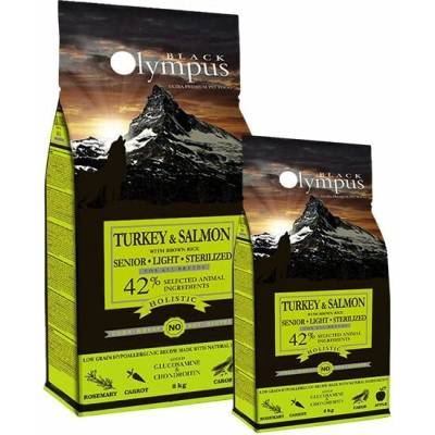 Black Olympus Senior, Light, Sterilized Turkey & Salmon 14 kg