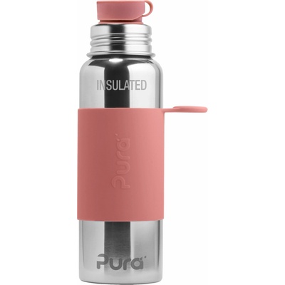 Pura TERMO nerezová fľaša so športovým uzáverom 650 ml Staroružová