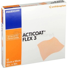 ACTICOAT Flex 3 s nanokryštalickým striebrom krytie na rany 10x10cm, 1x12 ks