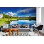 DIMEX ART Самозалепваща се флизелинова фототапета езеро в алтайските планини 375 x 250 см