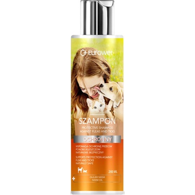 Eurowet Ochranný šampon proti blechám a klíšťatům 200 ml