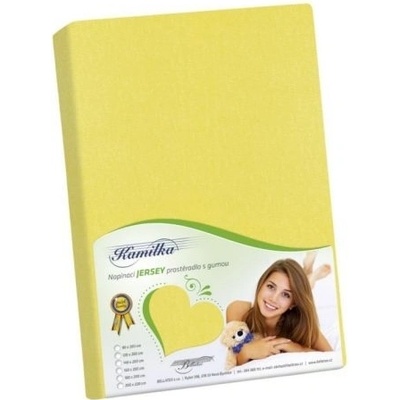Bellatex jersey prostěradlo žluté 160x200
