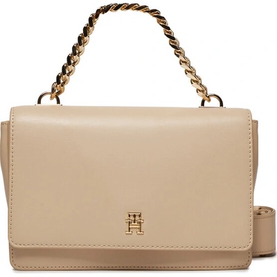 Tommy Hilfiger Дамска чанта Tommy Hilfiger Th Refined Med Crossover AW0AW15725 White Clay AES (Th Refined Med Crossover AW0AW15725)