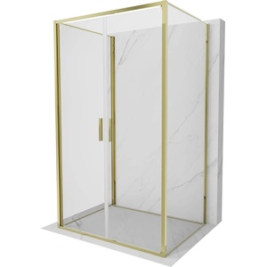 Mexen Exo-B Duo 3S 3-стенна душ кабина 90 x 70 см, прозрачна, златна - 814-090-070-50-00-3S (814-090-070-50-00-3S)