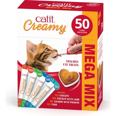 Catit Creamy 50 x 10 g mix 4 druhov