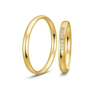 Breuning zlaté obrúčky BR48 04974YG BR48 04973YG