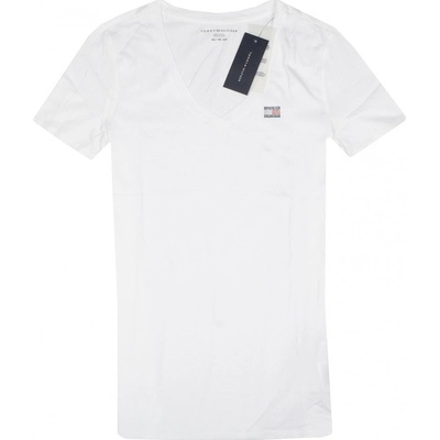 Tommy Hilfiger dámské tričko s krátkým rukávem Logo print bílé