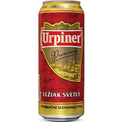 Urpiner Premium Ležiak Svetlý 12% 1/24 0,5 l (plech)