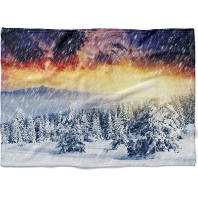Impar fleece deka Zasněžená krajina Podšití beránkem NE 200x140
