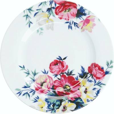 Kitchen Craft Porcelánový dezertní talíř Clovelly s květy
