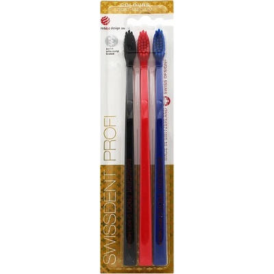 Swissdent Profi Colours Toothbrushes Soft-Medium 3 ks