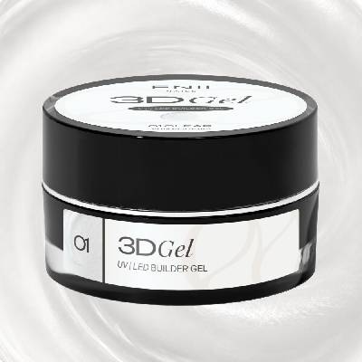 Enii Nails 3D gel clear 01 15 ml