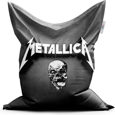 Sablio sedací vak classic METALLICA Lebka Šedá 150x100 cm