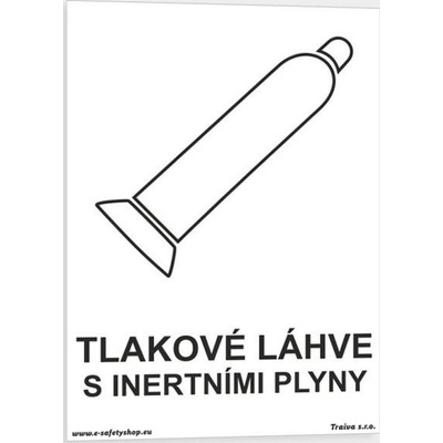 Traiva s.r.o Tlakové láhve s inertními plyny Verze: Samolepka 148 x 210 mm (A5) tl. 0.1 mm - Kód: 03260