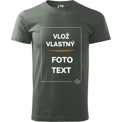 Tričko s potlačou tmavosivá