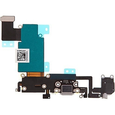 AppleMix Napájací a dátový konektor s flexom + audio konektor + GSM anténa + mikrofóny pre Apple iPhone 6S Plus - sivý - kvalita A+