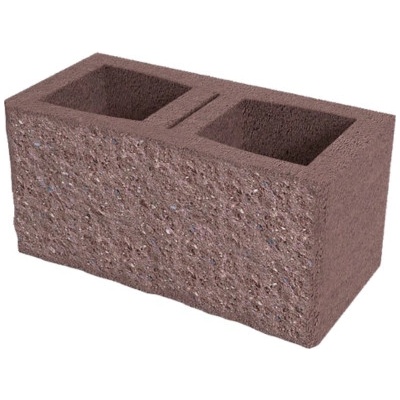 DITON Okrasná tvárnice jednostranná A 390x195x190 mm hnědá