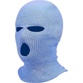 Balaclava Балаклава - плетена маска с 3 отвора (синя)