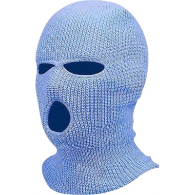 Balaclava Балаклава - плетена маска с 3 отвора (синя)