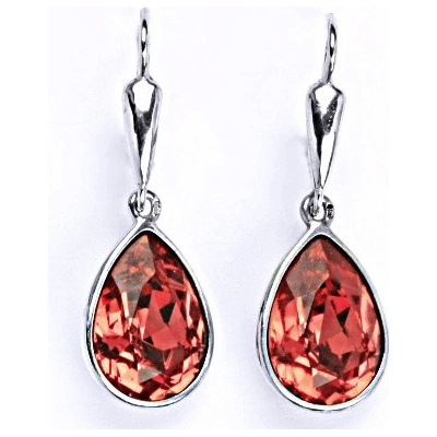 Čištín se Swarovski krystalem padparadscha slza NK 1395/20