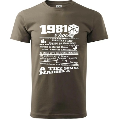 1981 v kocke tričko Army