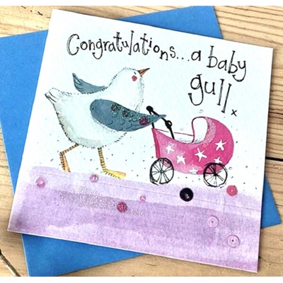 Přání s obálkou - Baby Gull - Alex Clark
