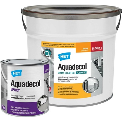Het Aquadecol Epoxy CLEAR SG : 3,5 kg (2,75 kg Složky 1 + 750 g Složky 2)