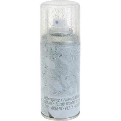 Vianočný sprej 150 ml strieborný glitter 1ks