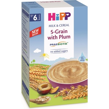 Hipp Инстантна млечна каша с пребиотик Hipp - 5 култури и сливи, 250 g (2918)