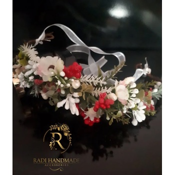 Image 1 of Radi handmade Венче в бяло, червено и зелено (114)