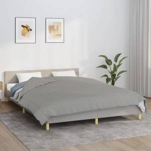 vidaXL Утежнено одеяло сиво 200x230 см 9 кг плат (3154786)