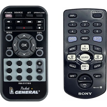 GENERAL Sony rm-x117 - дистанционно управление дубликат (rm-x117)