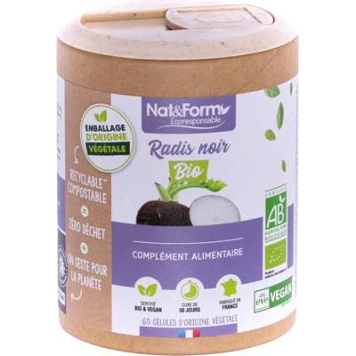 Nat&Form Екстракт от черна ряпа, 60 капсули, Nat&Form (010245 (RAD_60ECO))