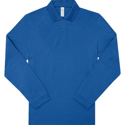 B&C My polo 180 LSL Piqué polo s dlouhým rukávem royal modrá