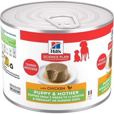 Hill's Science Plan Puppy & Mother Tender Mousse kuracie 12 x 200 g