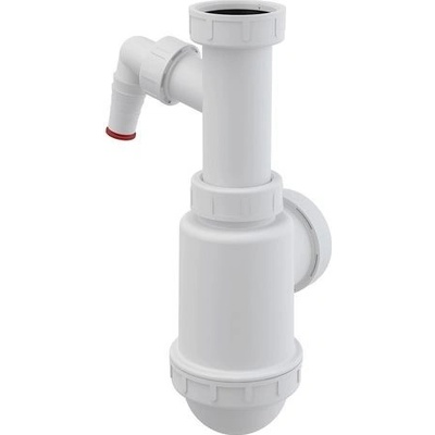 Alcadrain Drezový sifón s prepadovou maticou 6/4" a prípojkou A443P-DN50/40