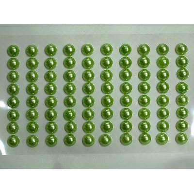Samolepiace perličky 10 mm zelené 1