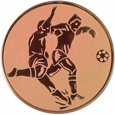 Futbal Emblém Nálepka na trofej Ø 25 mm bronzová