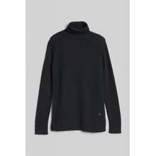 Woolrich DIAGONAL STITCH TURTLENECK čierna