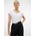 Vero Moda Тениска Vero Moda Women's Filli Short-Sleeve V-Neck Regular Fit T-Shirt - Bright White