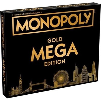 Winning Moves Настолна игра, Winning Moves, Монополи, Мега Gold издание (WM02108)