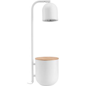 Kaspa Настолна лампа Botanica с контейнер с дървен капак бяла (41100101)