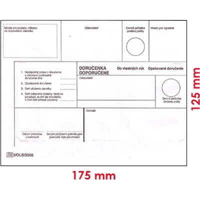 KRPA Obálky B6 DVR 125 x 175 mm opakované doručení