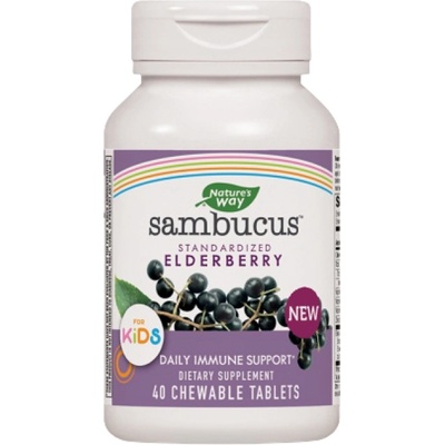 Nature's Way Sambucus for Kids [40 Дъвчащи таблетки]