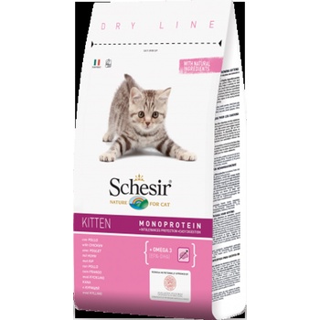 Schesir Kitten with Chicken - Пълноценна суха храна за подрастващи котки от 1 до 12 месеца с пилешко месо, 400 гр