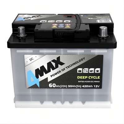 4MAX Deep Cycle 60Ah 420Wh right+ (BAT60)